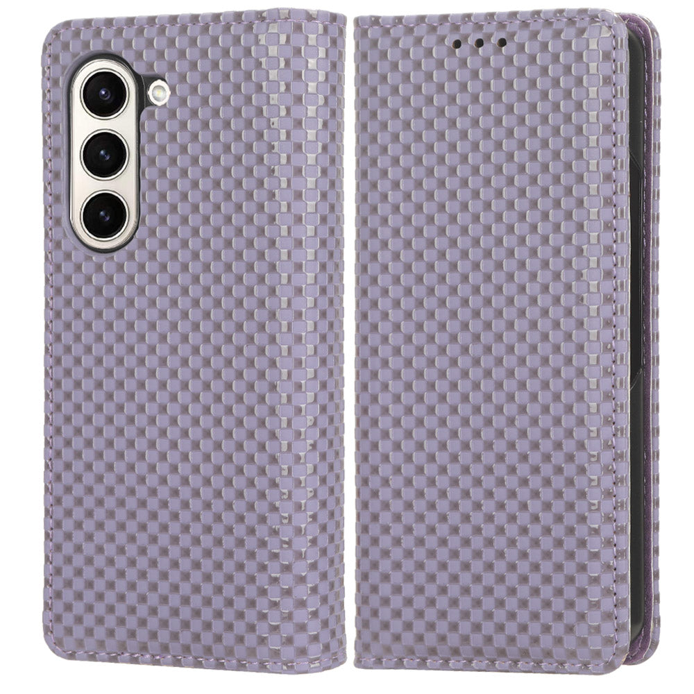 Grid Texture PU Leather Case for Samsung Galaxy Z Fold5 5G Phone Flip Cover with Stand Grid Texture PU Leather Case for Samsung Galaxy Z Fold5 5G Phone Flip Cover with Stand